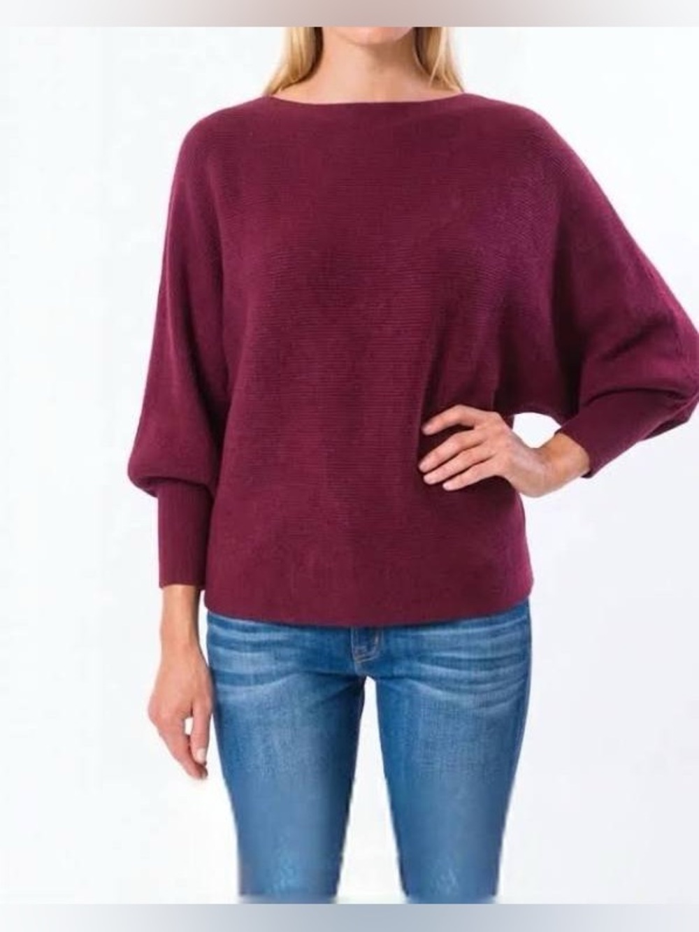 Kerisma Ribbed Knit RYU Top in Deep Berry